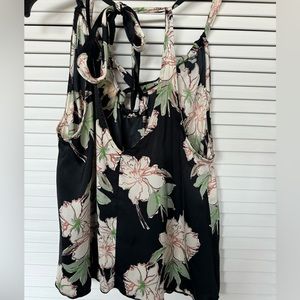 Free people floral satin tank